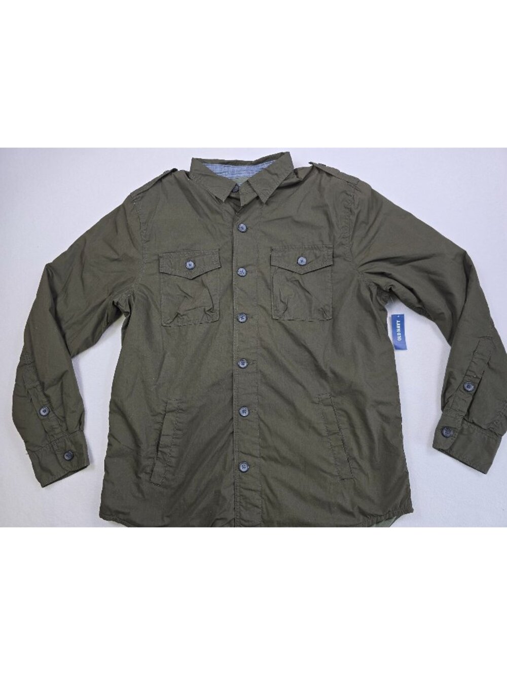 NWT Old Navy Mens Olive Green Insulated Shirt L